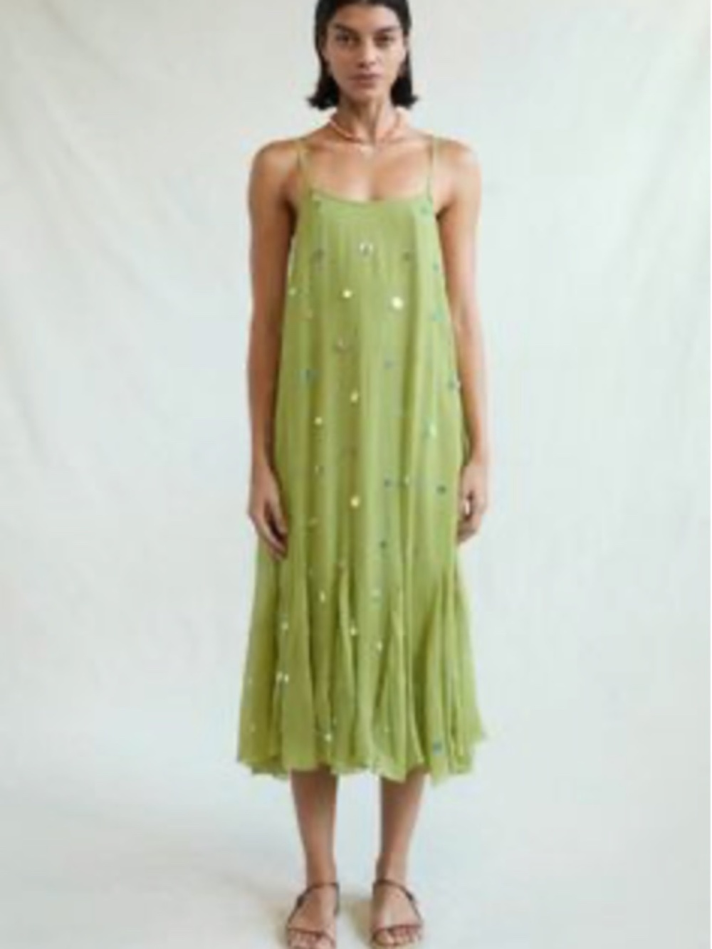 Chan Luu Isabella Sequin Dress in Green Oasis